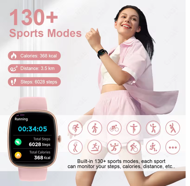 Smart Watch Bluetooth Call Wrist Watch Sleep Monitors, Sports Watch.