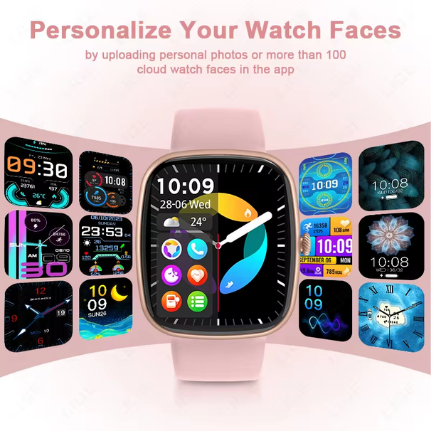 Smart Watch Bluetooth Call Wrist Watch Sleep Monitors, Sports Watch.