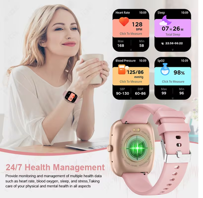 Smart Watch Bluetooth Call Wrist Watch Sleep Monitors, Sports Watch